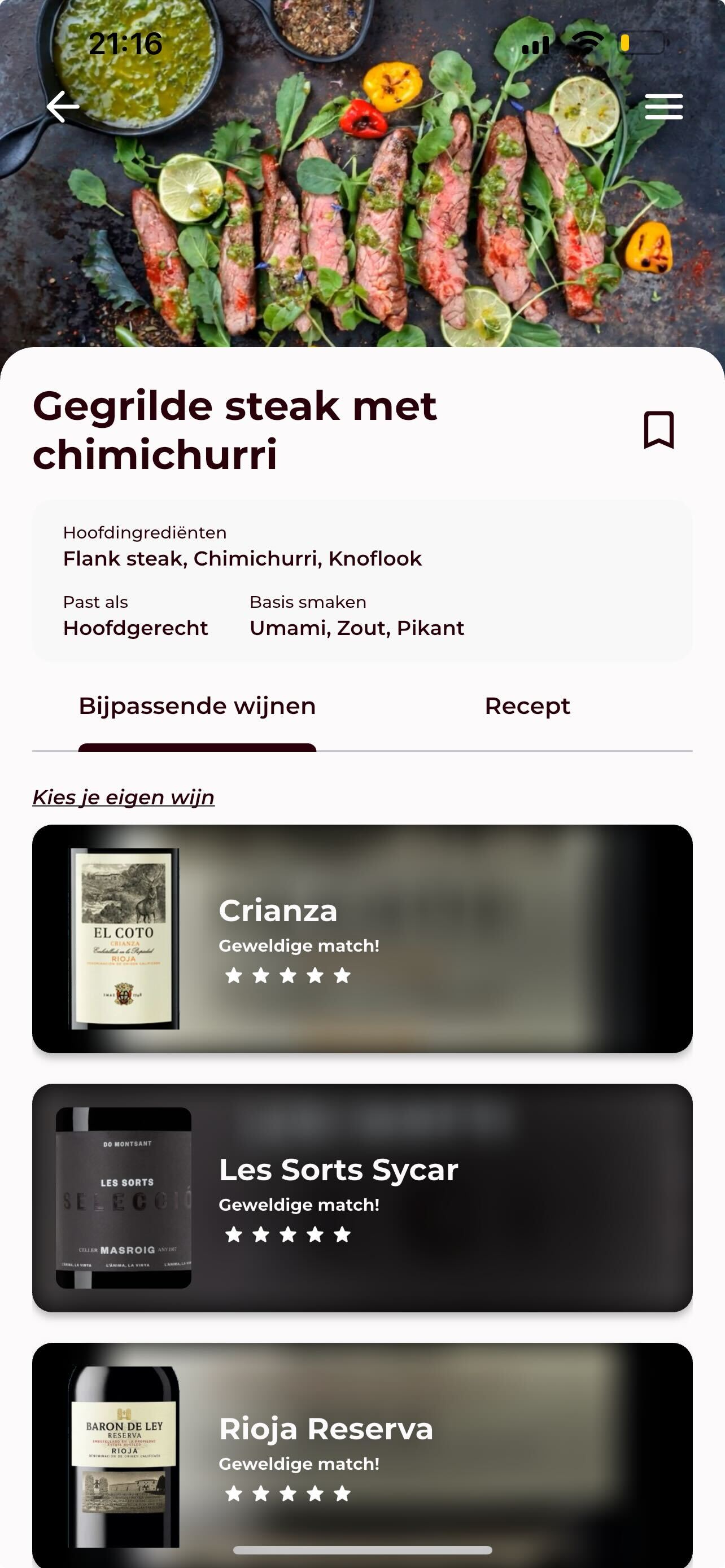 Vinomat app screenshot - nl